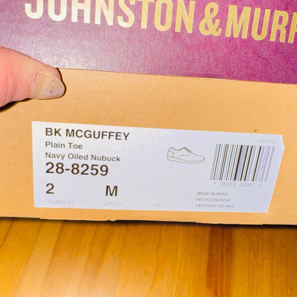 Johnston & Murphy Kids Blue Lace-Up Dress Shoes - Picture 2 of 6